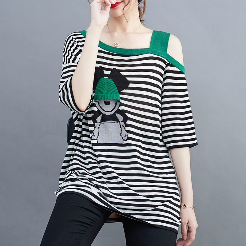 เสื้อลินินคนอ้วน เสื้อทีเชิ้ตคนอ้วนผู้หญิง เสื้อทีเชิ้ตตัวใหญ่ By Literary Plus size