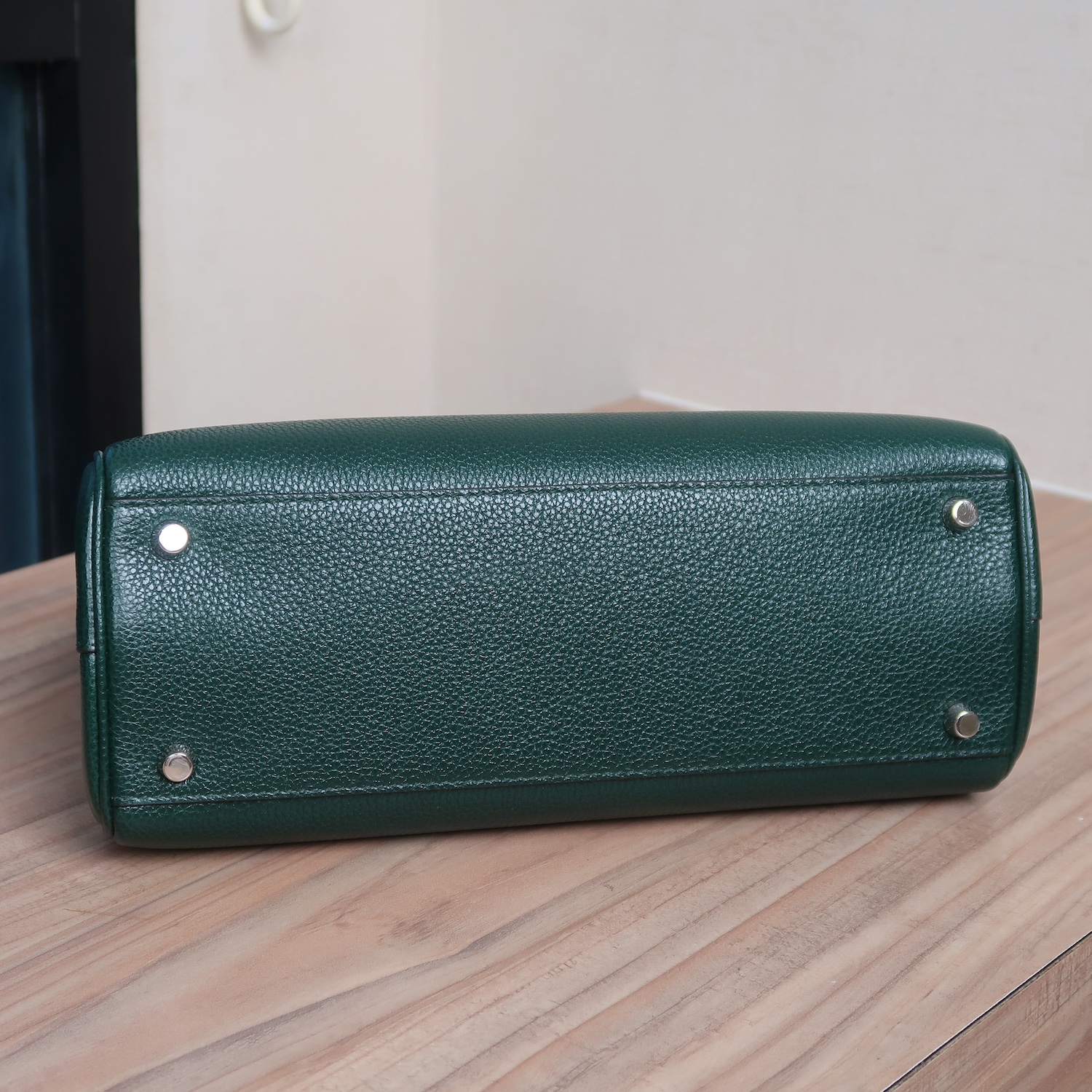 Gucci Green Grain Calfskin Zumi Top Handle Bag