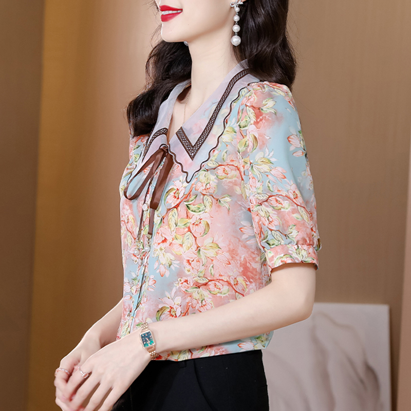 เสื้อชีฟอง เสื้อแฟชั่นสุภาพสตรีวัยผู้ใหญ่ มีไซต์ อก34นิ้ว-43นิ้ว
