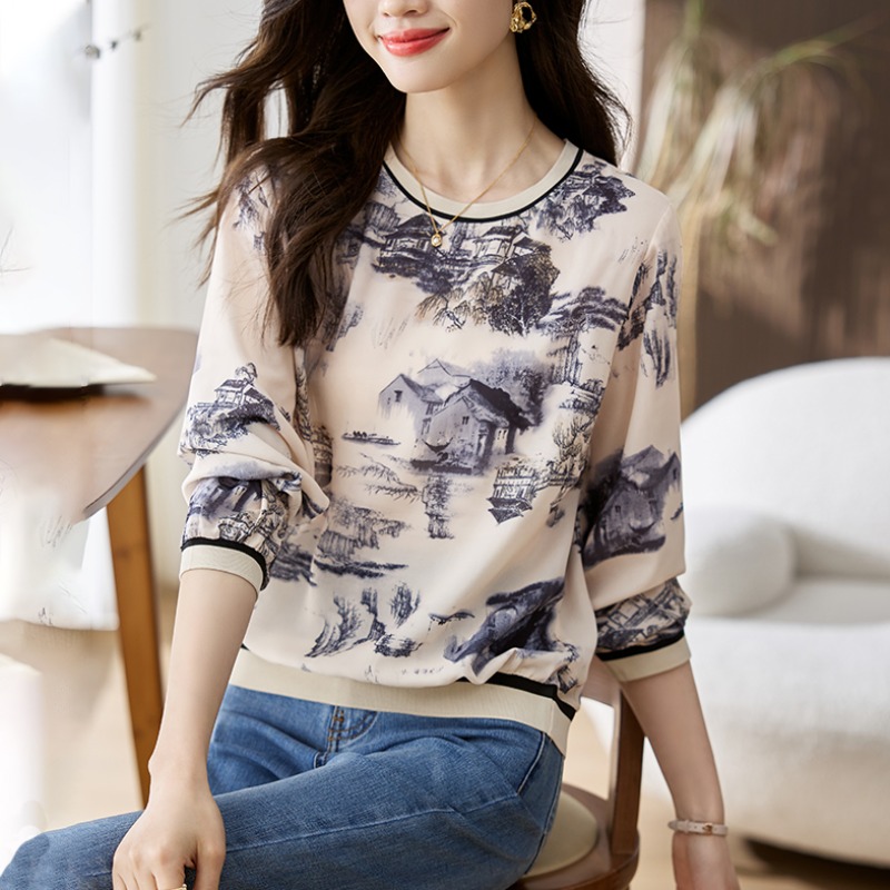 เสื้อเชิ้ตผู้หญิงแขนยาว เสื้อเชิ้ตผู้หญิงใส่ทํางาน 390 บาทต่อชิ้น ฟรีค่าจัดส่ง
