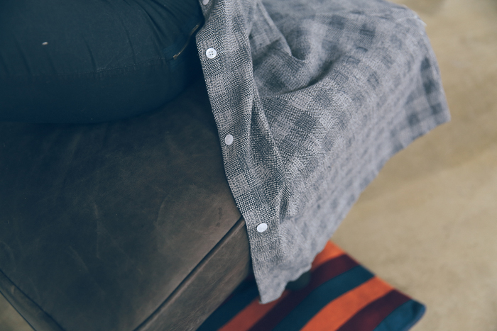 เสื้อคลุมตัวยาว ลายสก๊อตสีเทา แฟชั่นเกาหลี พร้อมส่ง