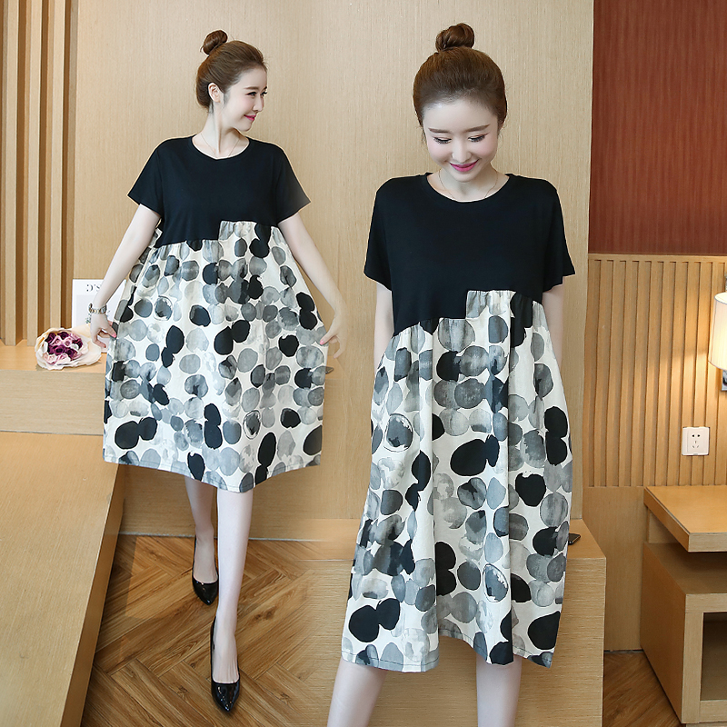 เดรสแขนสั้น มีไซส์ L-5XLอก 38-48 นิ้ว ใส่ได้ทั้งสาวหุ่นดีน่ารักจนถึงสาวอวบพลัสไซส์