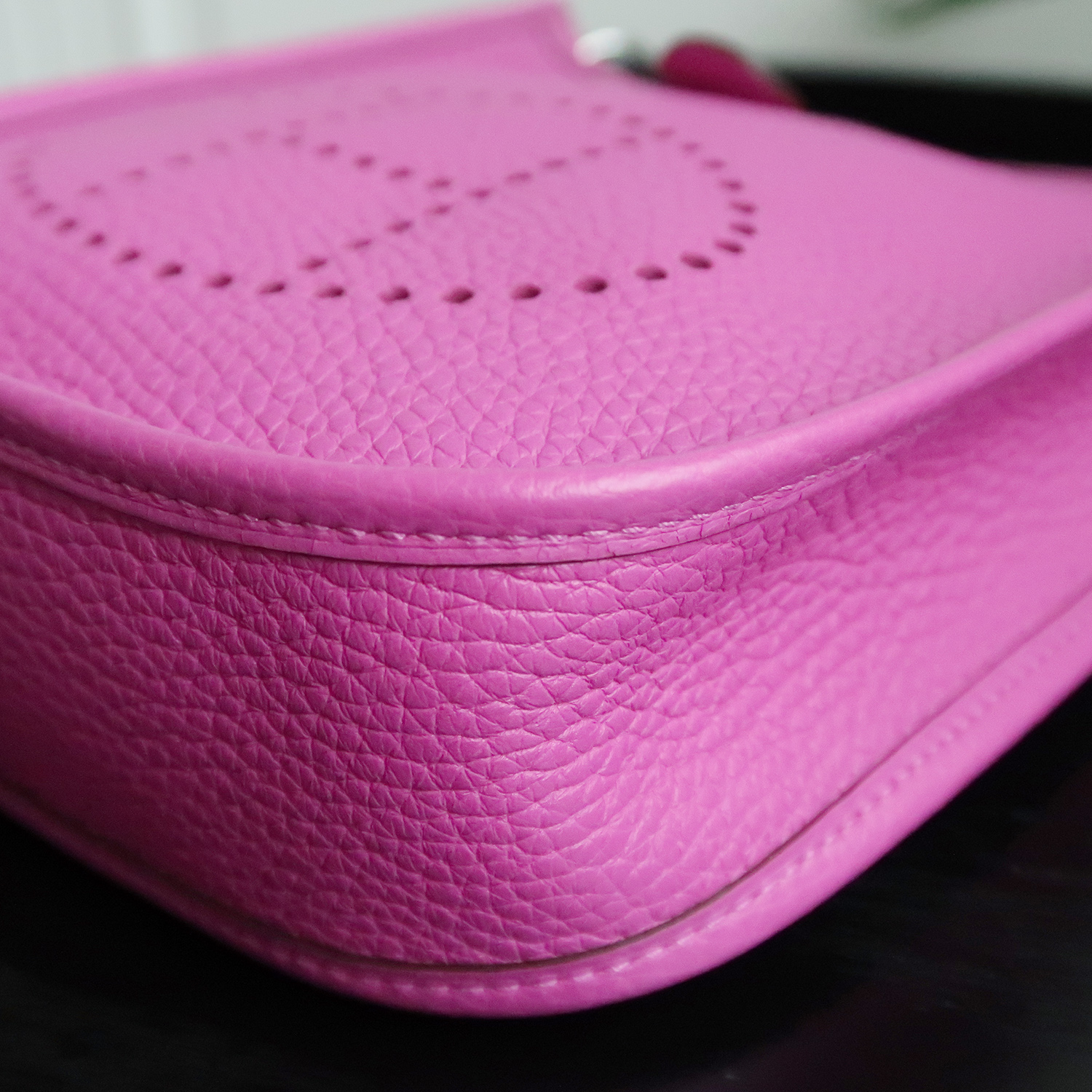 Hermes Magnolia Clemence Leather Evelyne TPM 16 CM PHW