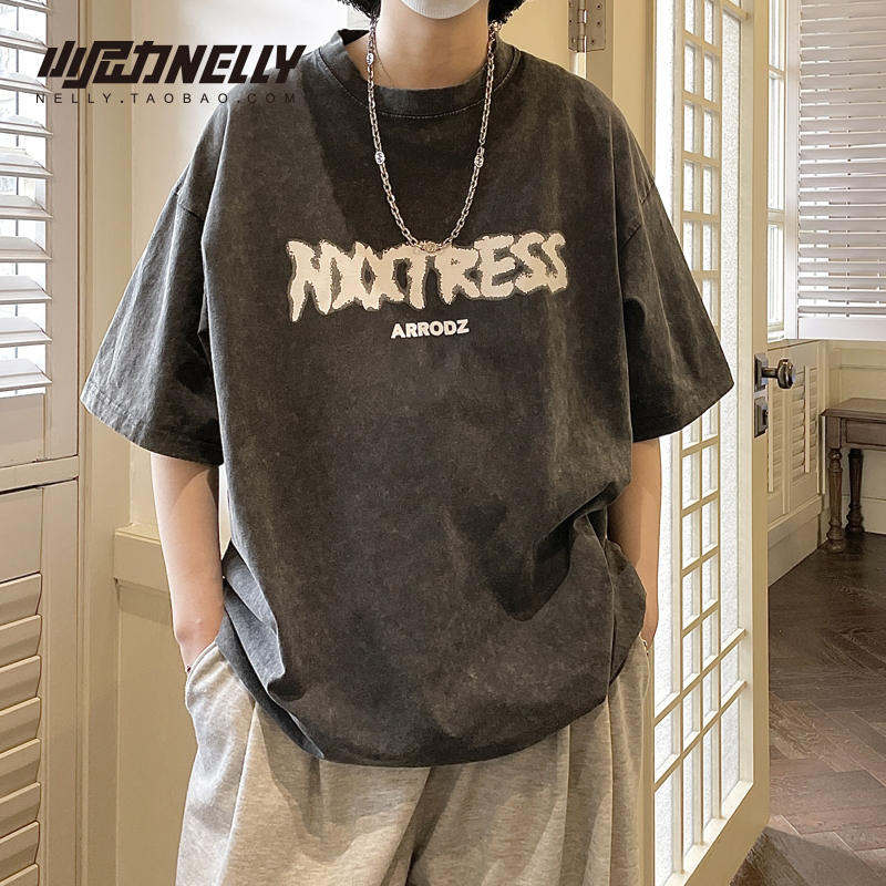 เสื้อยืดคอกลม ผู้ชาย เสื้อยืดผู้ชายเกาหลี เสื้อยืดเกาหลี แบรนด์ NELLY
