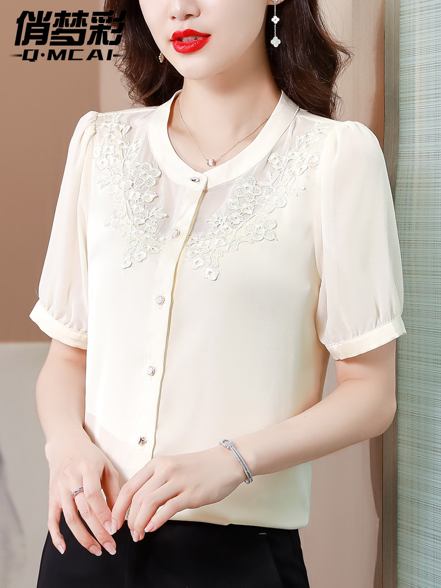 เสื้อชีฟอง เสื้อแฟชั่นสุภาพสตรีวัยผู้ใหญ่ มีไซต์ อก34นิ้ว-43นิ้ว