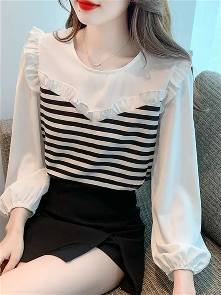 เสื้อลูกไม้ เสื้อเชิ้ตแขนยาว