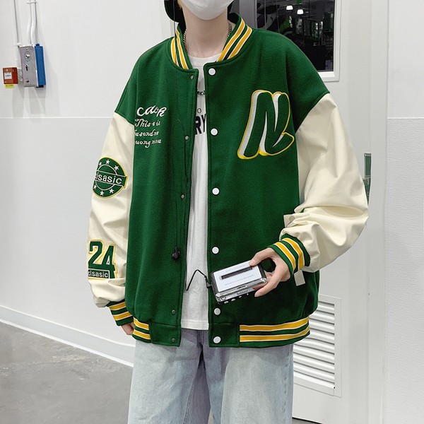 เสื้อแจ็คเก็ตเบสบอล เสื้อคลุม เสื้อแขนยาวสไตล์เกาหลี
