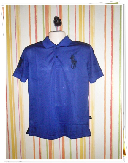 เสื้อโปโลผู้ชาย สีพื้น Ralph สีกรมท่า 40004