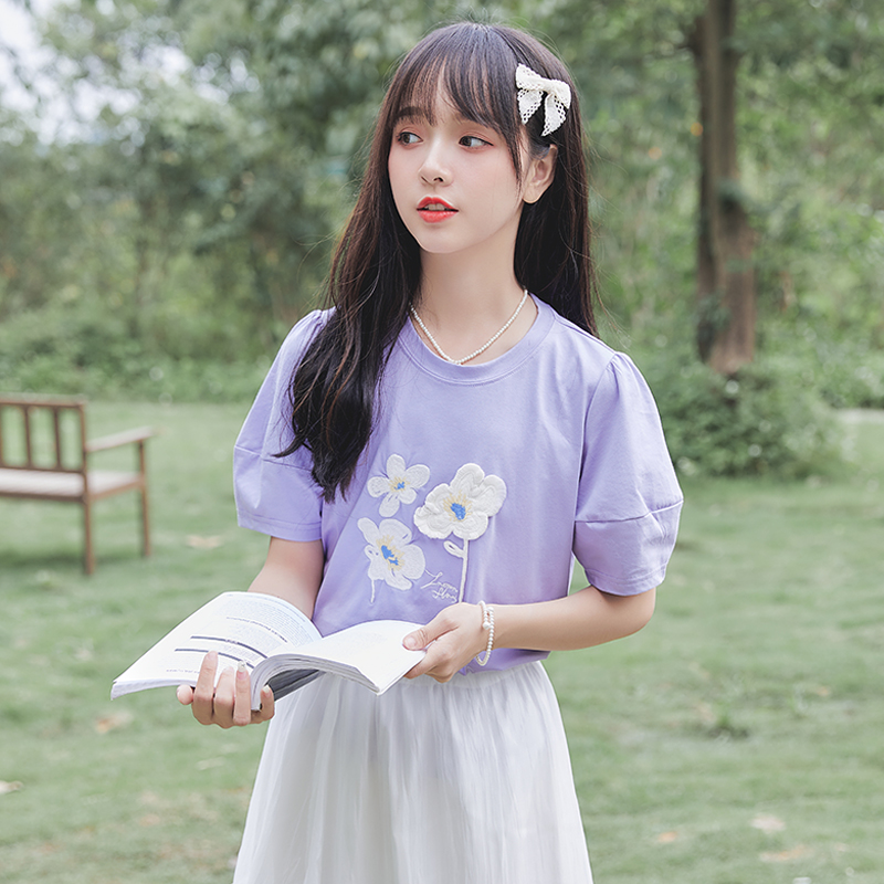 เสื้อผ้าวัยรุ่นเกาหลี เสื้อยืดวัยรุ่นผู้หญิง มีขนาด S M L XL