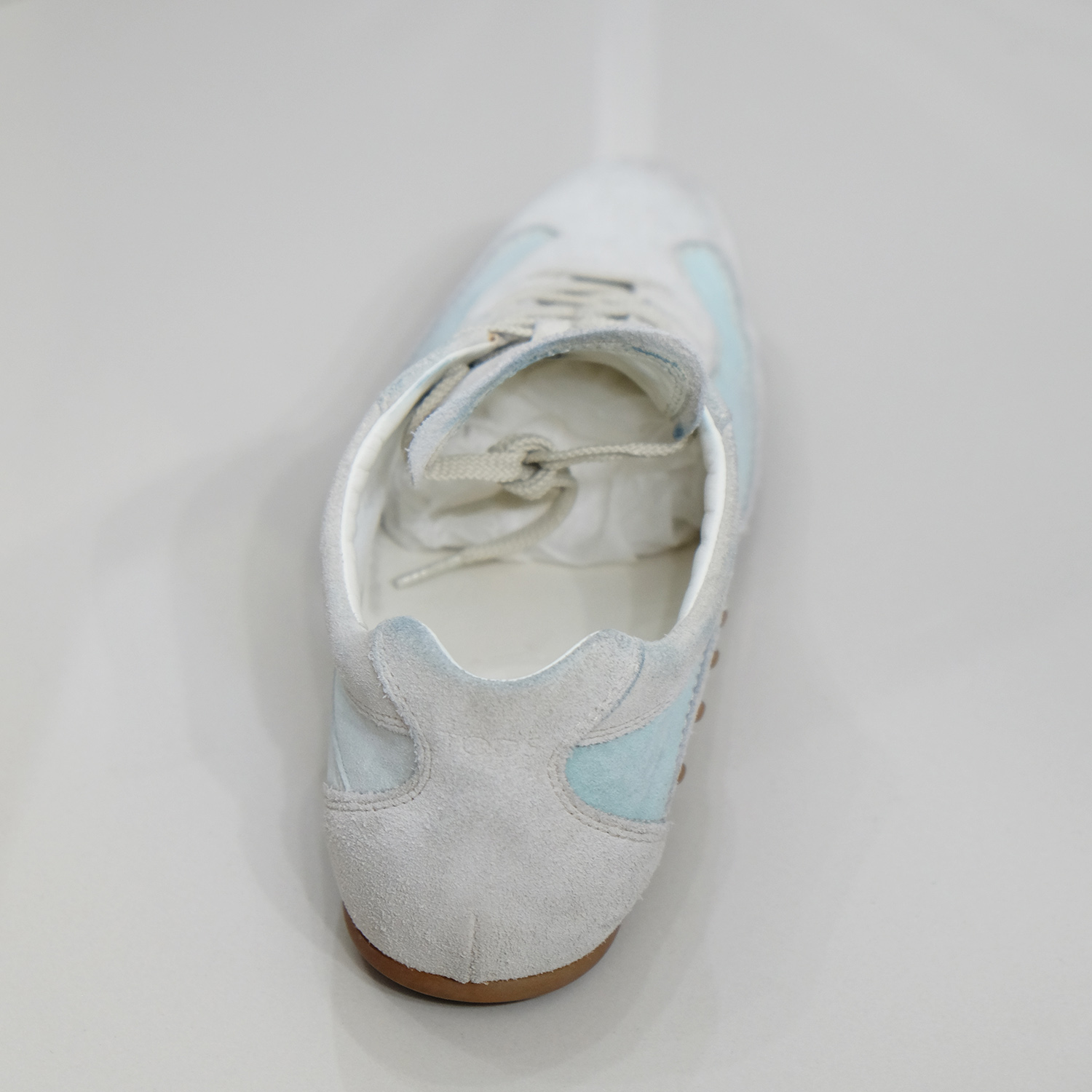 Tod's Beige/Vert "Owens Gommini Allacciato" Sneakers Size 40