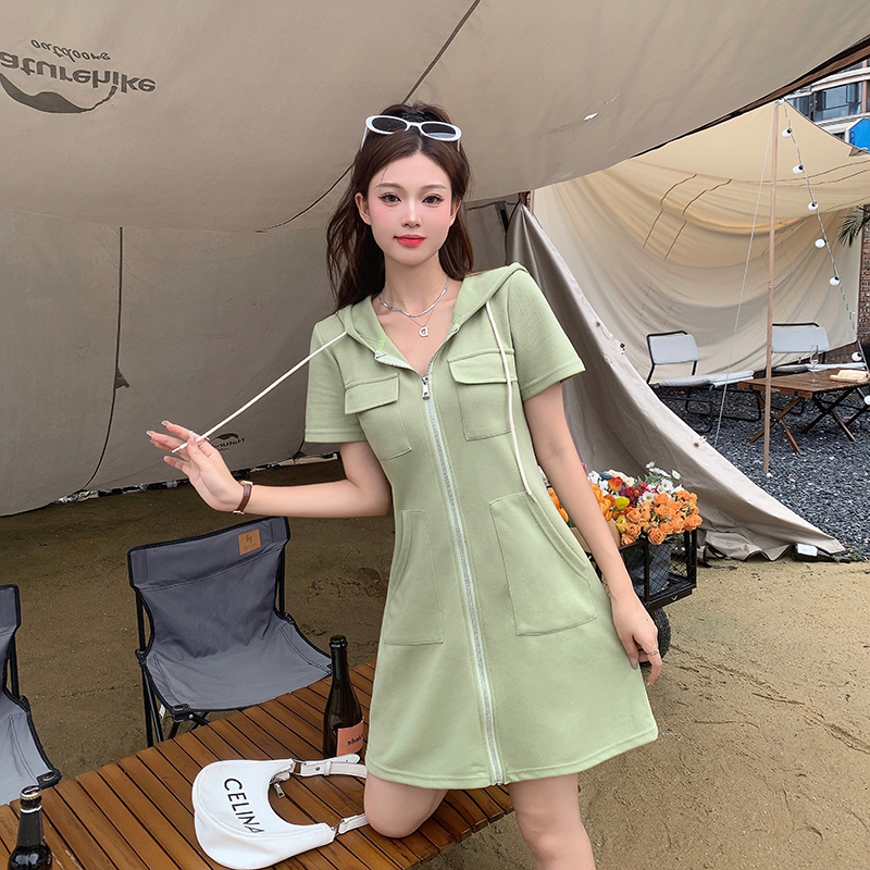 เดรสแขนสั้น มีไซส์ L-4XLอก 38-47 นิ้ว ใส่ได้ทั้งสาวหุ่นดีน่ารักจนถึงสาวอวบพลัสไซส์