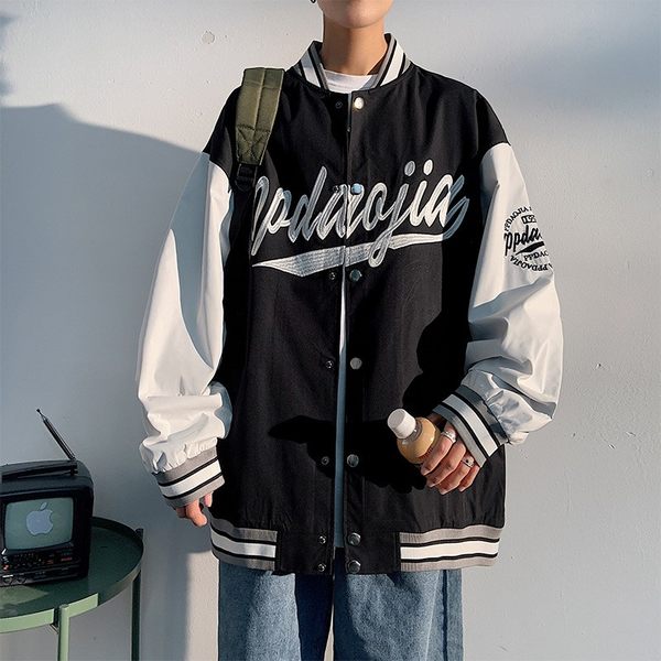 เสื้อแจ็คเก็ตเบสบอล เสื้อคลุม เสื้อแขนยาวสไตล์เกาหลี