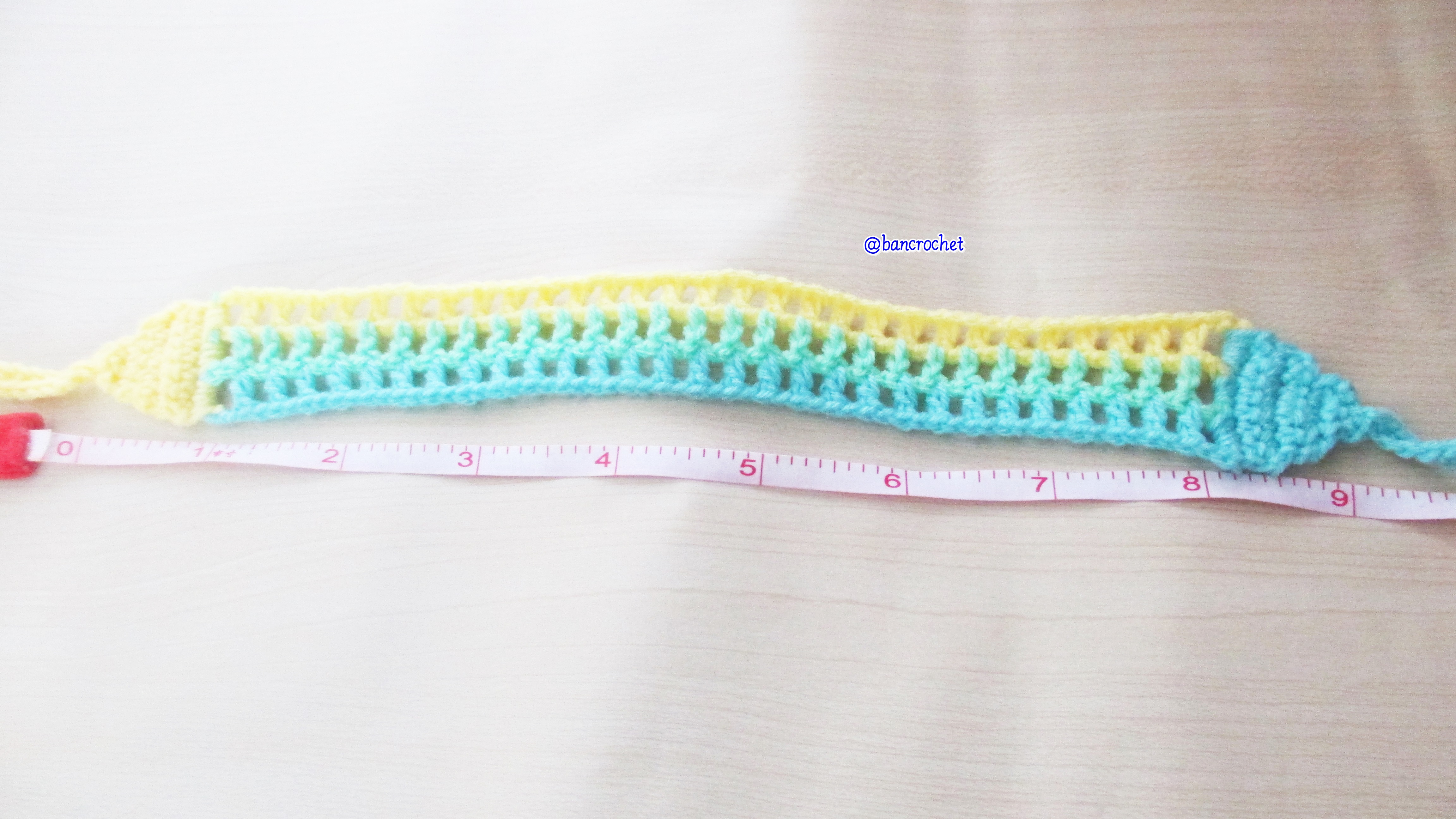 Bancrochet ที่คาดผมถักโครเชต์ สลับสีสดใส Crochet Headband หลากสี 1-1.5*13 inch