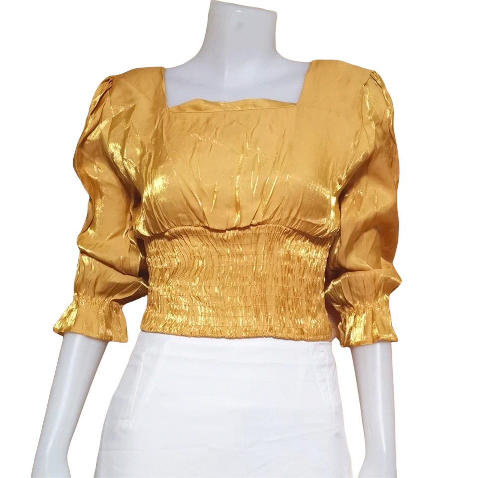 Blouse3892 รวมแบบเสื้อแฟชั่นวัยรุ่น เสื้อครอป เสื้อปาดไหล่ เสื้อสม็อค เสื้อรูดหน้า ผ้าไหมอิตาลี ผ้าชีฟอง งานแฟชั่นประตูน้ำ