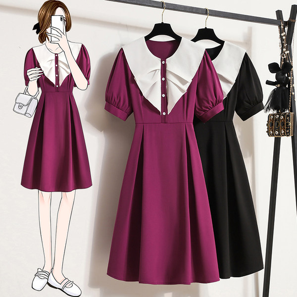 เดรสคนอ้วน เดรสสาวอวบ ชุดเดรสคนอ้วนวัยรุ่น BY PLUS SIZE Girl