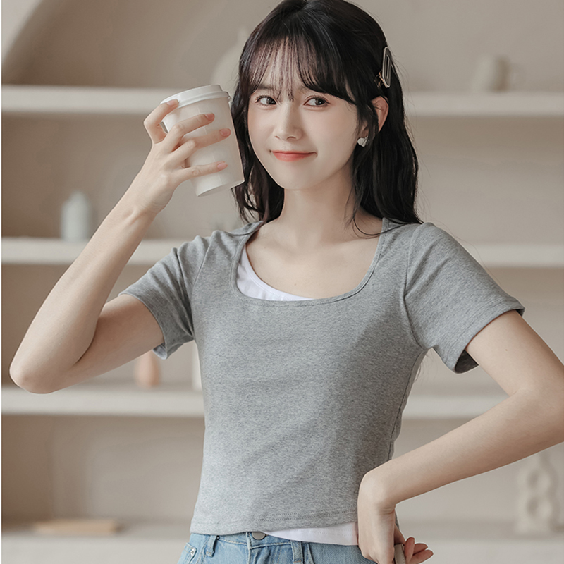 เสื้อผ้าวัยรุ่นเกาหลี เสื้อยืดวัยรุ่นผู้หญิง มีขนาด S M L XL