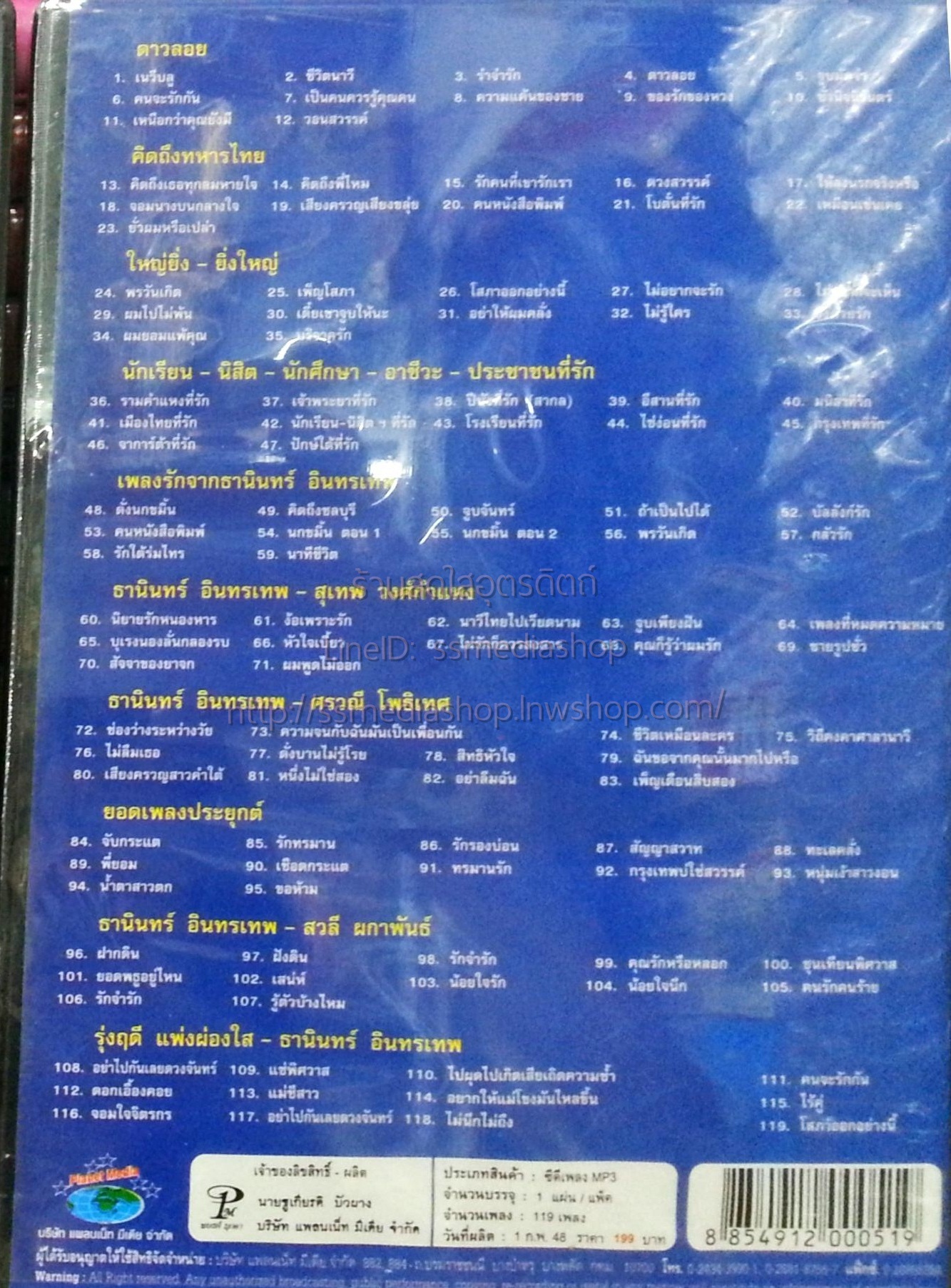 MP3 บันทึกไว้ในแผ่นดิน3 ธานินทร์+สุเทพ+รุ่งฤดี+สวลี+ศรวณี