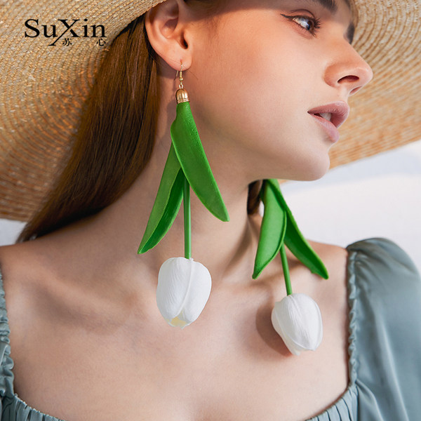 ตุ้มหู ต่างหู ต่างหูผู้หญิง By SuXin