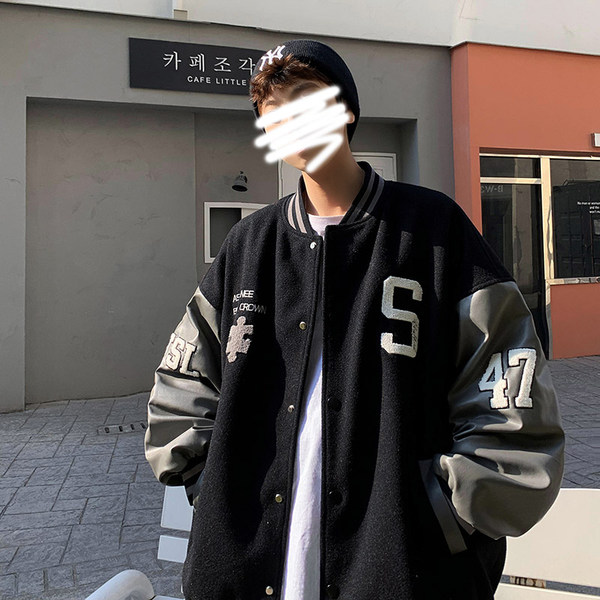 เสื้อแจ็คเก็ตเบสบอล เสื้อคลุม เสื้อแขนยาวสไตล์เกาหลี