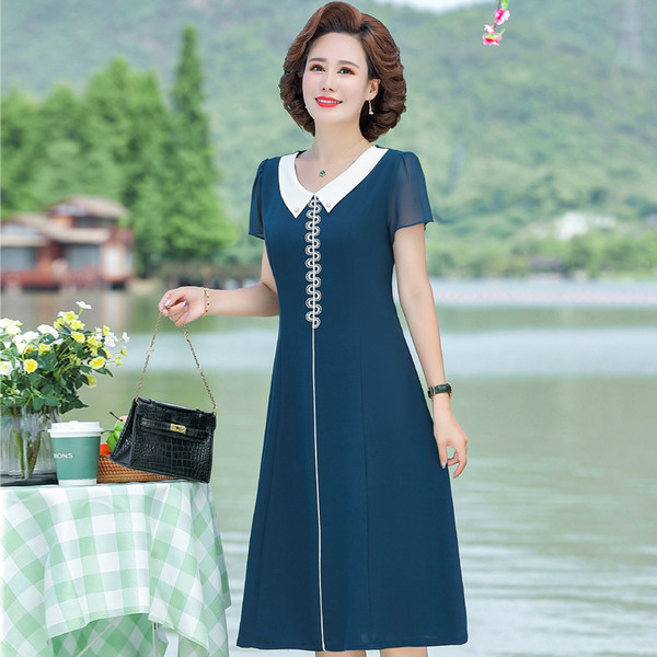 เดรสวัยผู้ใหญ่40-60ปี เดรสคุณแม่ ชุดเดรสทำงานวัยผู้ใหญ่ แบรนด์ MAMA DRESS