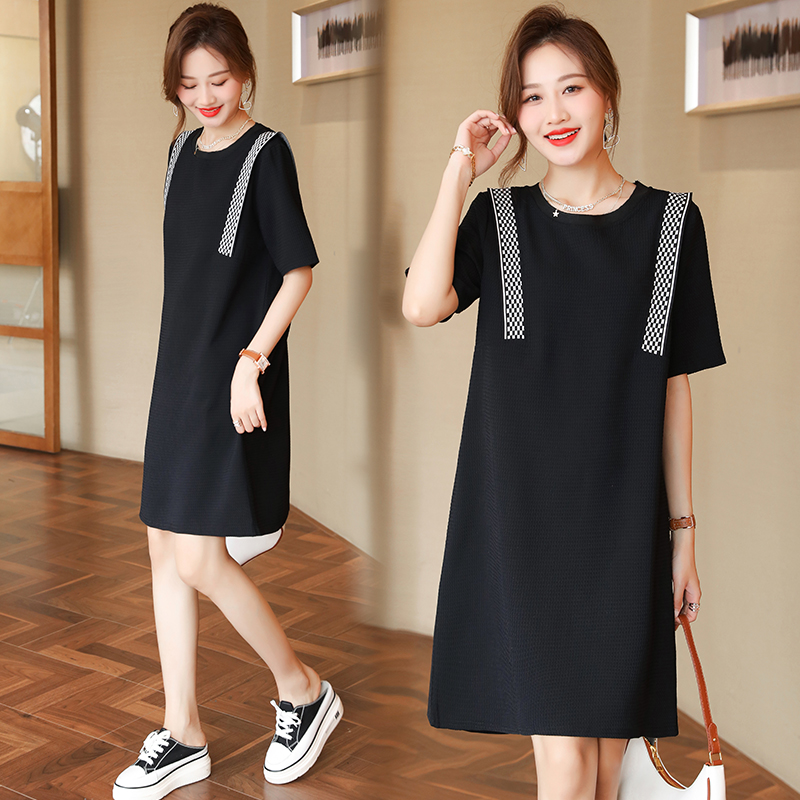 เดรสแขนสั้น มีไซส์ L-5XLอก 38-48 นิ้ว ใส่ได้ทั้งสาวหุ่นดีน่ารักจนถึงสาวอวบพลัสไซส์