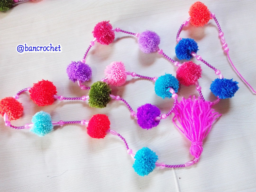 Bancrochet ม่านประตูโครเชต์ มู่ลี่ฉากกันห้อง crochet door hanging หลากสี 160 cm