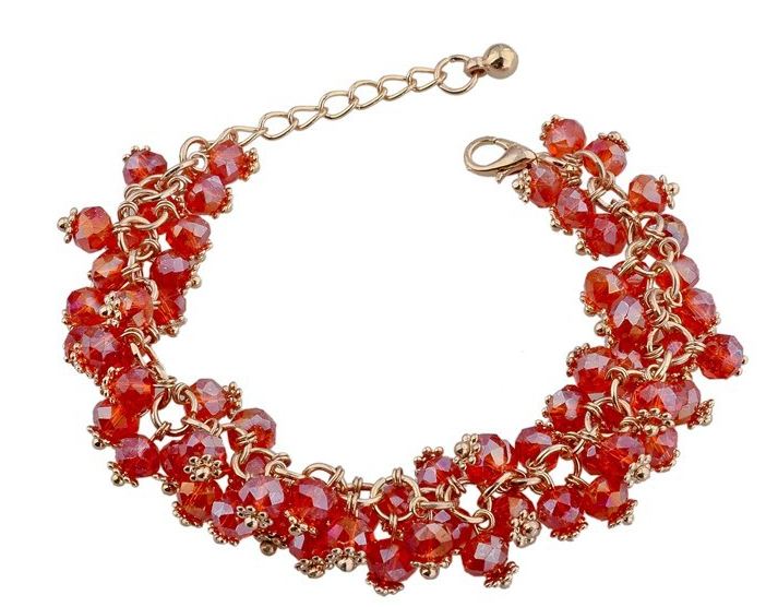 สร้อยข้อมือ คริสตัล ออสเตเรีย สีแดง บริสุทธิ์ สวยหรู ของขวัญ ให้แฟน ลดราคา no 77336_1