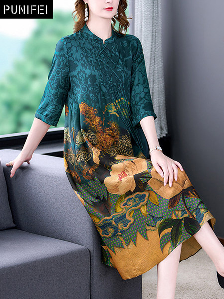 เดรสวัยผู้ใหญ่40-60ปี เดรสคุณแม่ ชุดเดรสทำงานวัยผู้ใหญ่ แบรนด์ MAMA DRESS