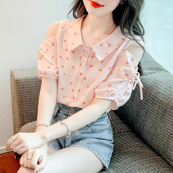 เสื้อลูกไม้ แขนสั้น