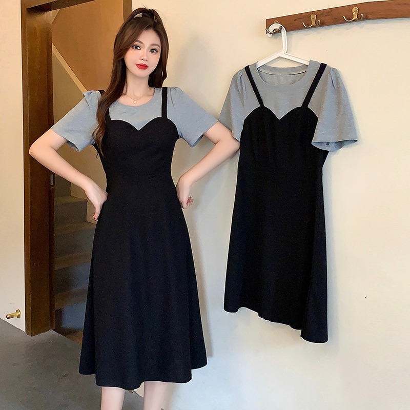 เดรสแขนสั้น มีไซส์ L-4XLอก 38-47 นิ้ว ใส่ได้ทั้งสาวหุ่นดีน่ารักจนถึงสาวอวบพลัสไซส์ จัดส่งฟรี! ทักแชทสั่งซื้อ
