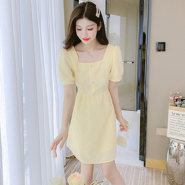 เดรสลูกไม้ เดรสชีฟองสวยๆ แขนสั้น By Meiyi women's clothing