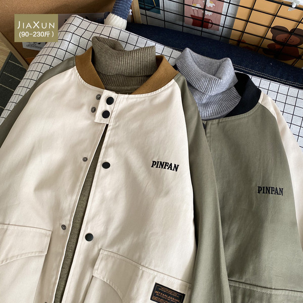 เสื้อแจ็คเก็ตเบสบอล เสื้อคลุม เสื้อแขนยาวสไตล์เกาหลี