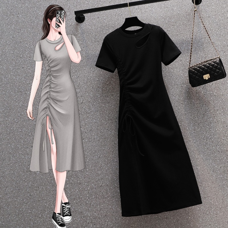 เดรสแขนสั้น มีไซส์ L-4XLอก 38-47 นิ้ว ใส่ได้ทั้งสาวหุ่นดีน่ารักจนถึงสาวอวบพลัสไซส์ จัดส่งฟรี! ทักแชทสั่งซื้อ