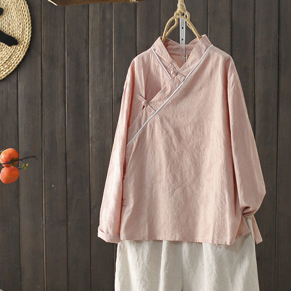 เสื้อลินิน เสื้อผ้าฝ้ายลินิน เสื้อเชิ้ตผ้าลินิน BY Zimo