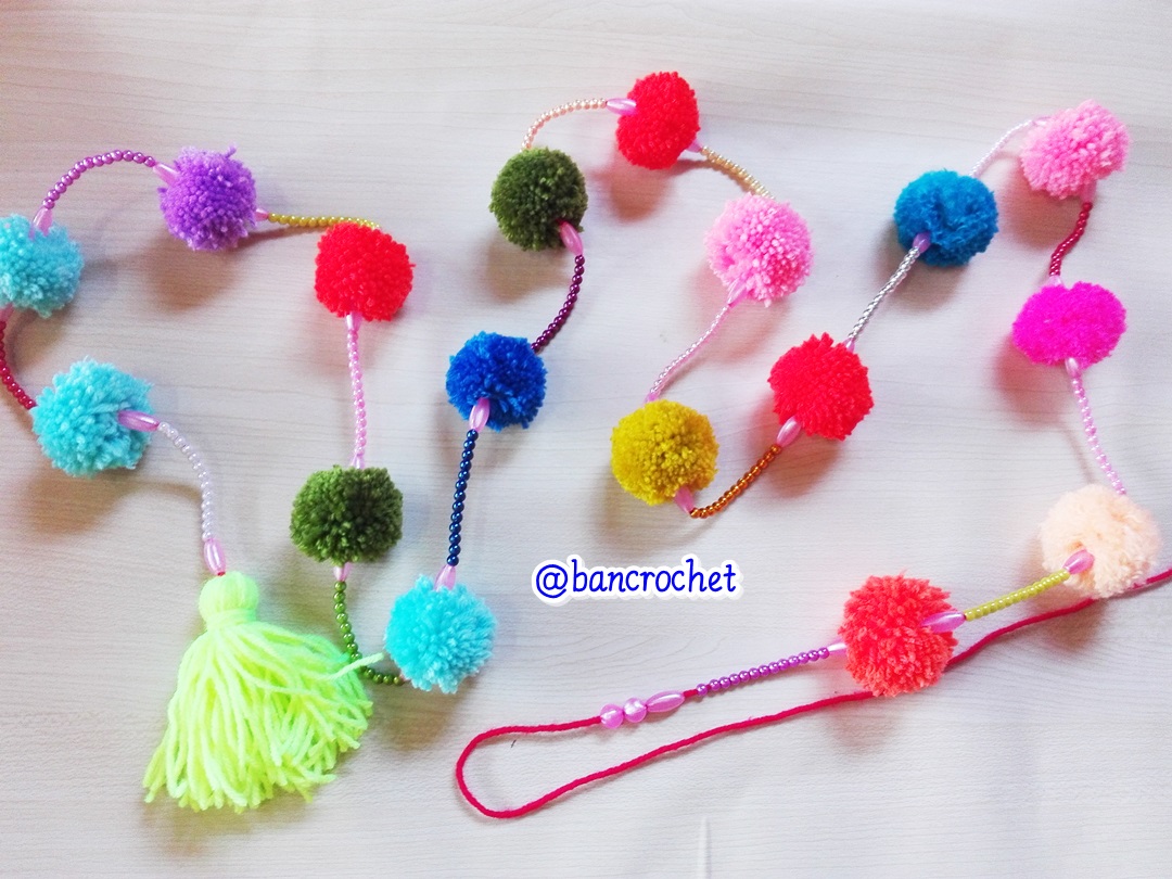 Bancrochet ม่านประตูโครเชต์ มู่ลี่ฉากกันห้อง crochet door hanging หลากสี 160 cm