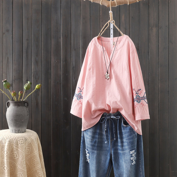 แบบเสื้อสวยๆ เสื้อผ้าฝ้ายลินิน เสื้อเชิ้ตผ้าลินิน