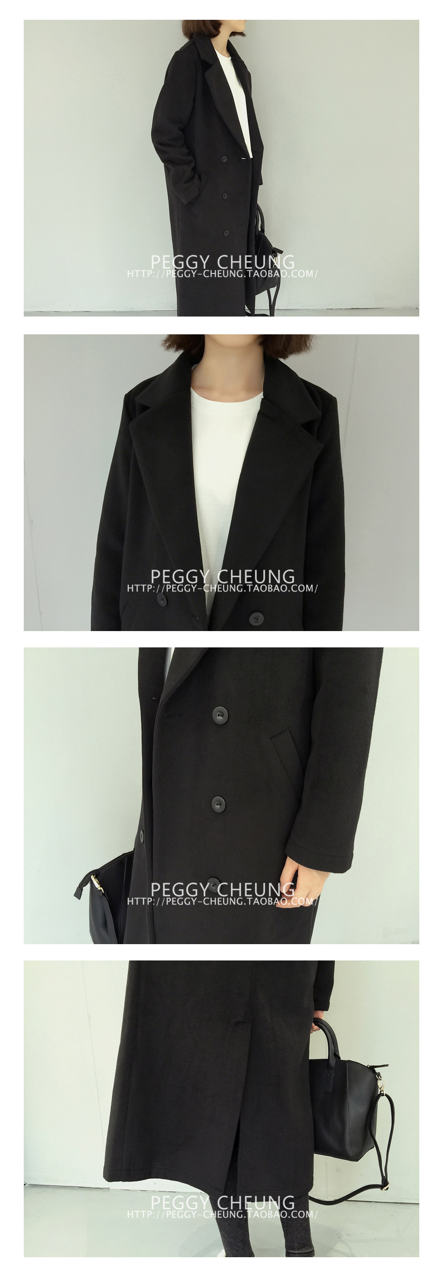 เสื้อโค้ทกันหนาว ยาว 36.5 นิ้ว ผ้าสำลีบาง มีซับใน เนื้อเบา พร้อมส่ง same pic