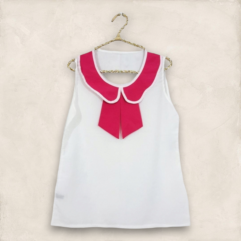 Blouse1760 เสื้อแฟชั่นสีพื้นคอบัวแต่งโบว์ ผ้าชีฟองเนื้อหนาเรียบสวย งานน่ารักใส่เที่ยว/ใส่ทำงานได้ แมทช์กับกางเกงหรือกระโปรงได้หลายแบบ