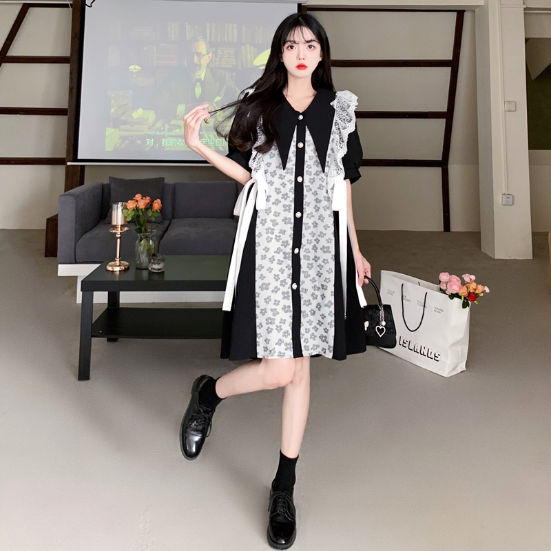 เดรสวัยรุ่น-เดรสคนอ้วนวัยรุ่น L-4XL(อก38-46 นิ้ว)