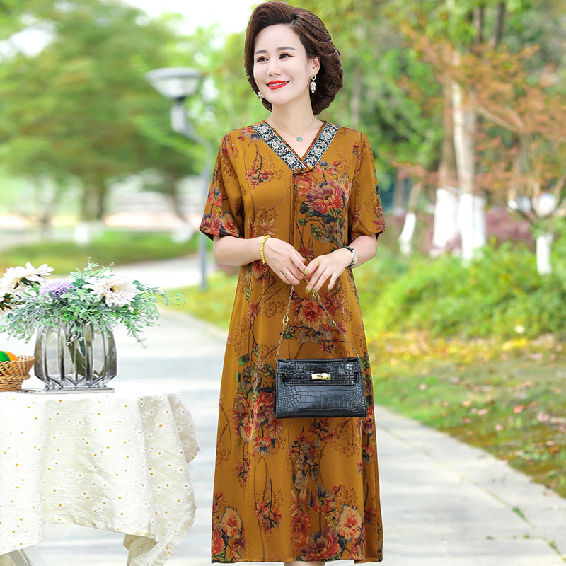 เดรสวัยผู้ใหญ่40-60ปี เดรสคุณแม่ ชุดเดรสทำงานวัยผู้ใหญ่ แบรนด์ MAMA DRESS