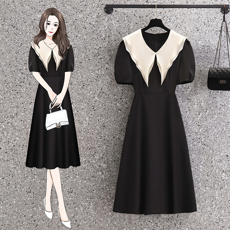 เดรสแขนสั้น มีไซส์ L-4XLอก 38-47 นิ้ว ใส่ได้ทั้งสาวหุ่นดีน่ารักจนถึงสาวอวบพลัสไซส์