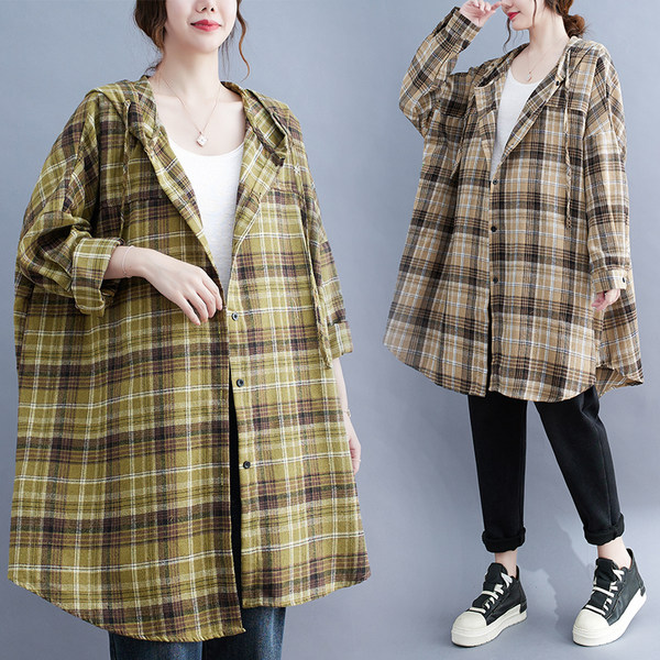 เสื้อทีเชิ้ตคนอ้วนผู้หญิงสไตล์คอตตอนลินินมีไซต์อก 47-48 นิ้ว