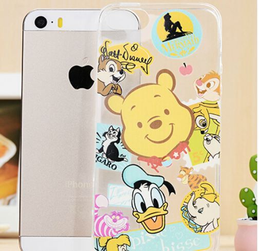 เคส iphone 5 5S 5C วัสดุ TPU บิดงอได้ เคสใส Screen ลาย Disney Micky หมีพู คิตตี้ โดนัลดั๊ก ราคาส่ง และ แบบ การ์ตูนอีกกว่า 24 แบบ no 668077
