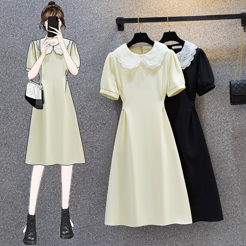เดรสแขนสั้น มีไซส์ L-4XLอก 38-47 นิ้ว ใส่ได้ทั้งสาวหุ่นดีน่ารักจนถึงสาวอวบพลัสไซส์