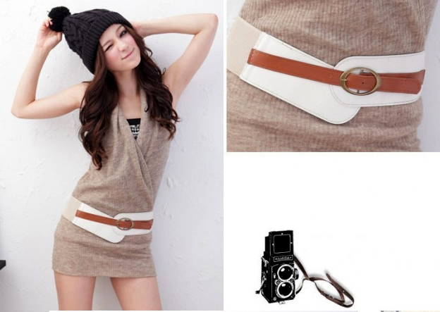 เสื้อผ้าแฟชั่น ชุดเดรสสั้นเกาหลี คล้องคอ