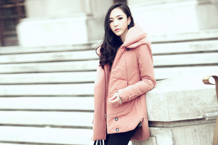 เสื้อกันหนาวแฟชั่น เนื้อดีกันหนาวกันลมได้ดีมาก ถอดฮู้ดออกได้ แบรนด์ RJ STORY แท้ พร้อมส่ง ชมพูหม่น ออกกะปิ