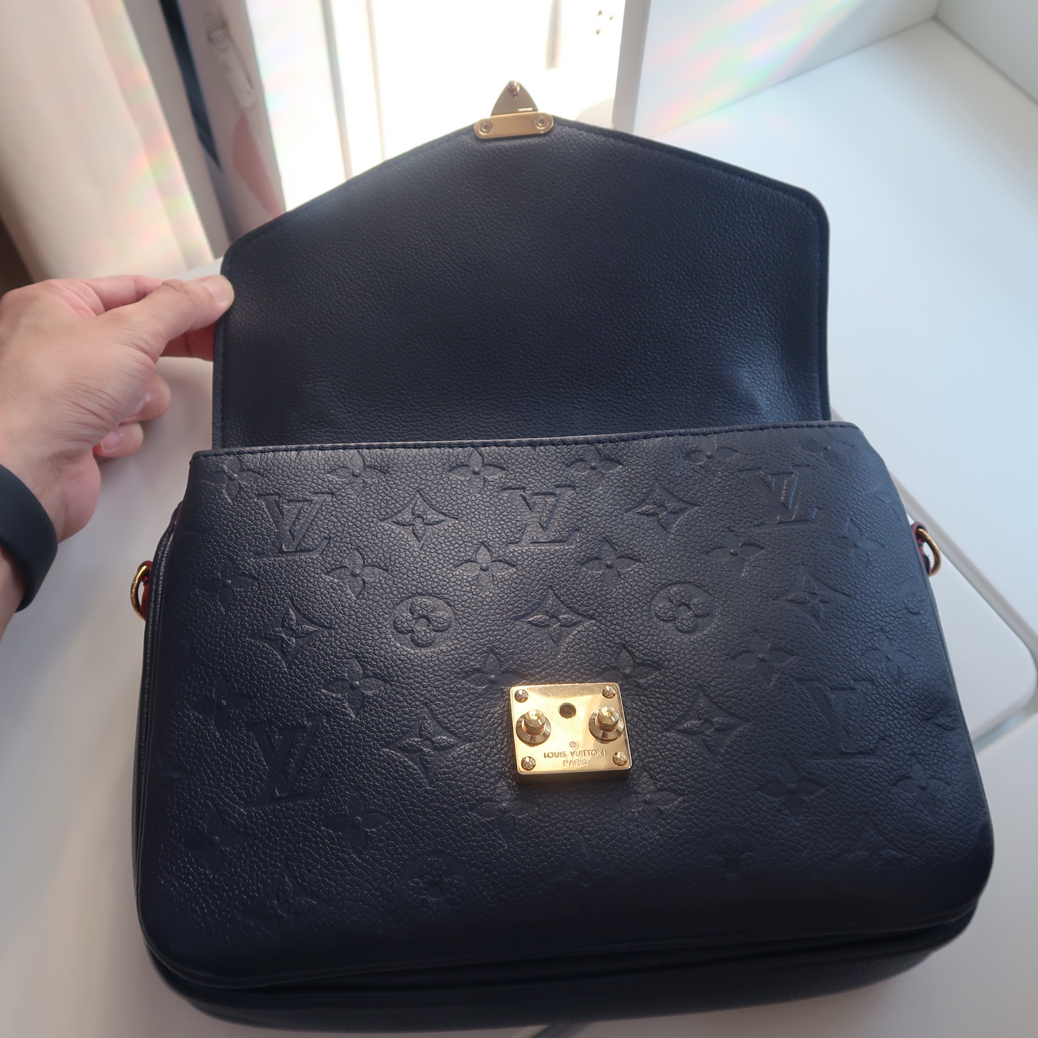 Louis Vuitton Blue Monogram Empreinte Metis Pochette