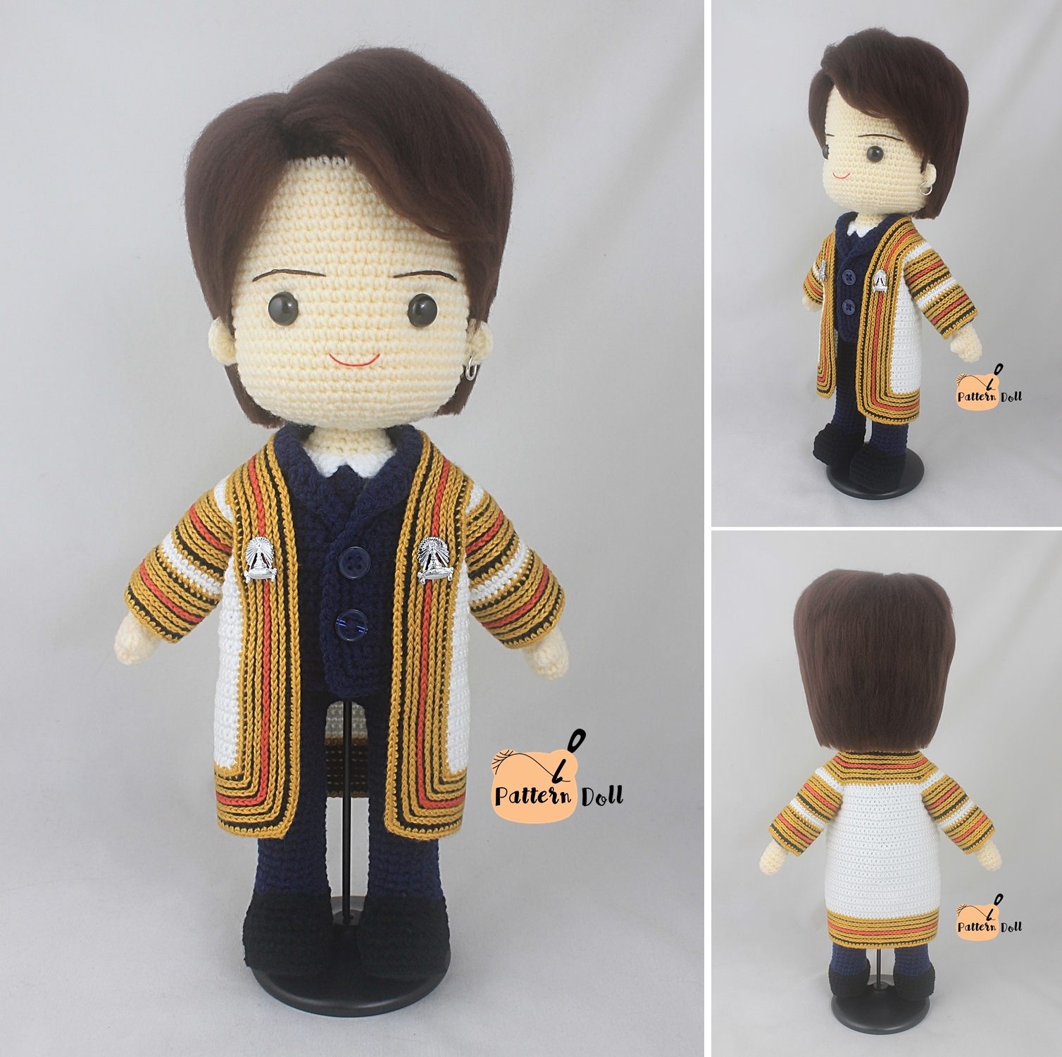 ตุ๊กตาถักชุดรับปริญญาม.จุฬา 1