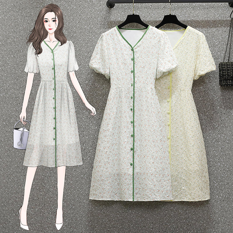 เดรสแขนสั้น มีไซส์ L-4XLอก 38-47 นิ้ว ใส่ได้ทั้งสาวหุ่นดีน่ารักจนถึงสาวอวบพลัสไซส์