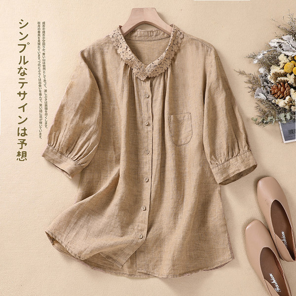 เสื้อลินิน เสื้อผ้าฝ้ายลินิน เสื้อเชิ้ตผ้าลินิน BY Zimo